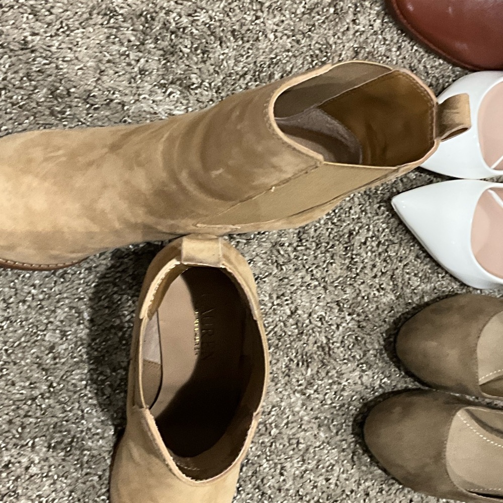 RLX Ralph Lauren Camel Suede Ankle Boots